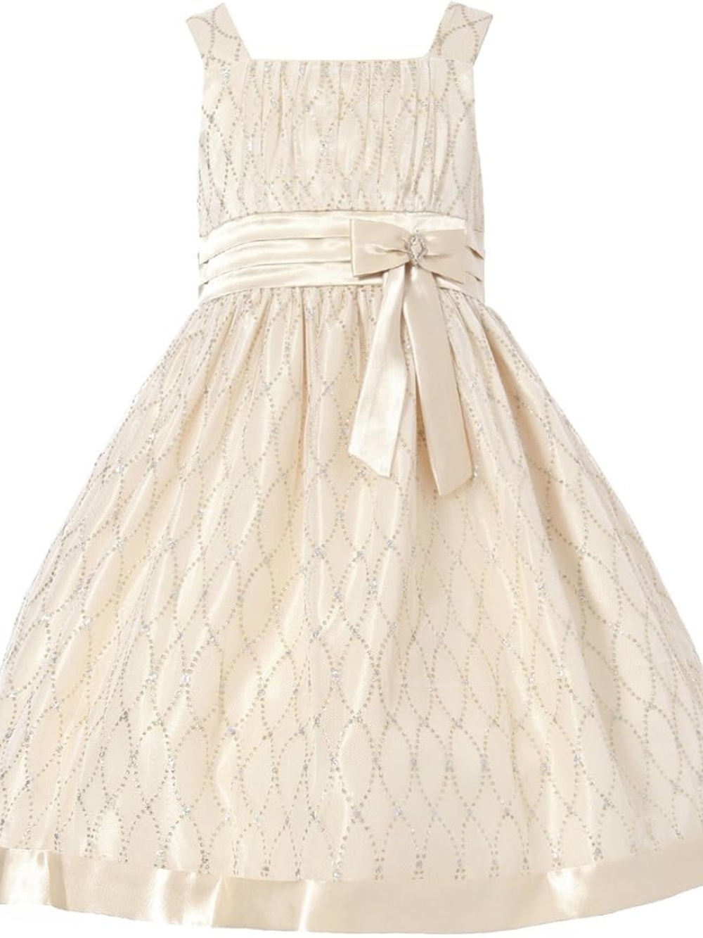 Ivory Sparkle Tulle Party Dress for Girls